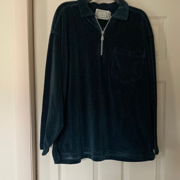 Men’s 6 inch zip velour shirt in large - Picture 1 of 2